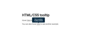 Tooltip With CSS [ 20+ Best HTML Tooltip Examples ]