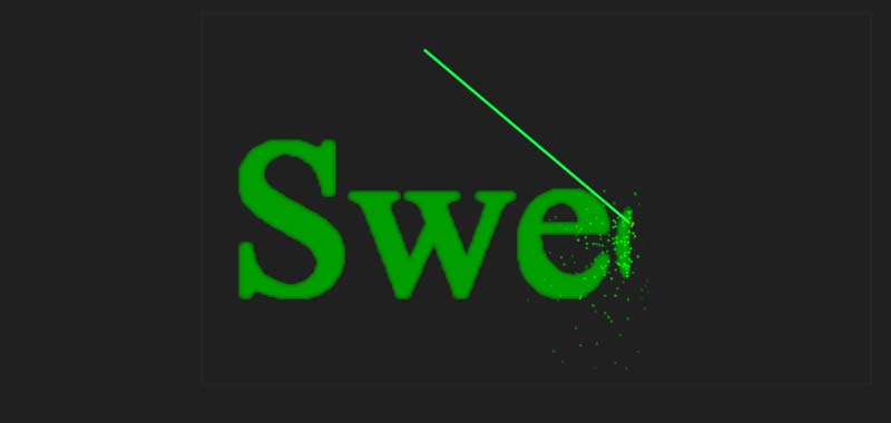 Laser Writing Text Animation