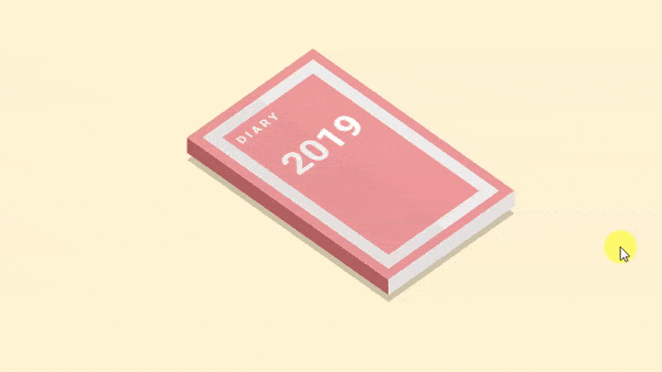 Paper Diary Animation Gif