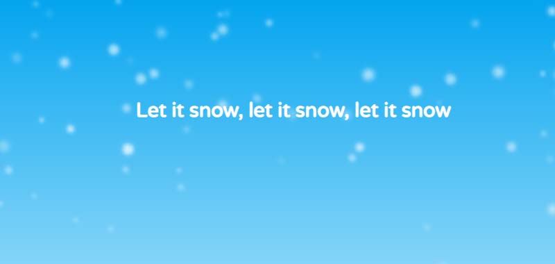Pure CSS Animated Snow Fall background