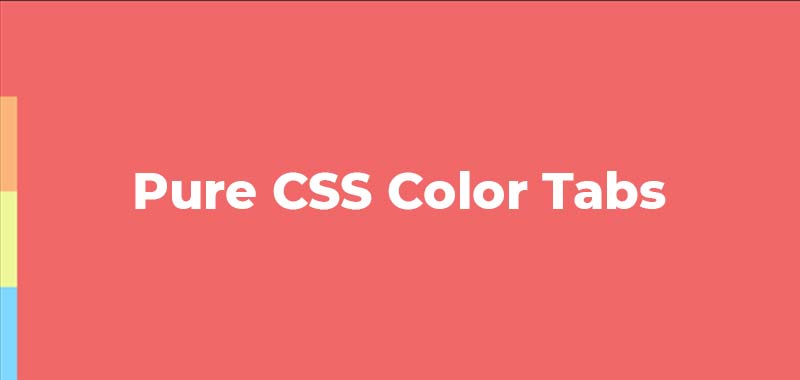 Pure CSS Color Tabs Image