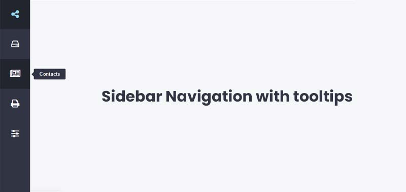 Sidebar Navigation with tooltips