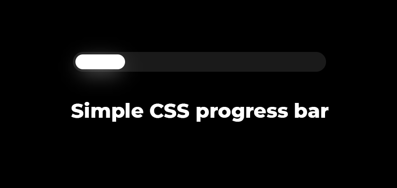 Simple CSS progress bar