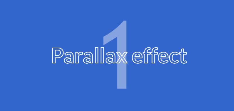 Simple parallax effect image