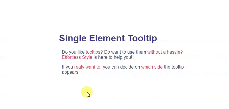 Single Element Tooltip gif