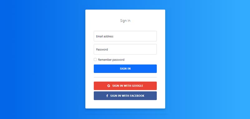 Bootstrap Login Form with Floating-Labels