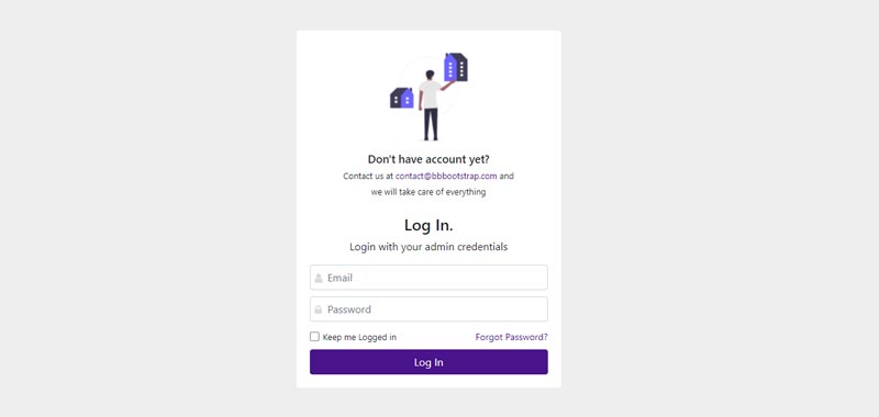 Bootstrap login form with image