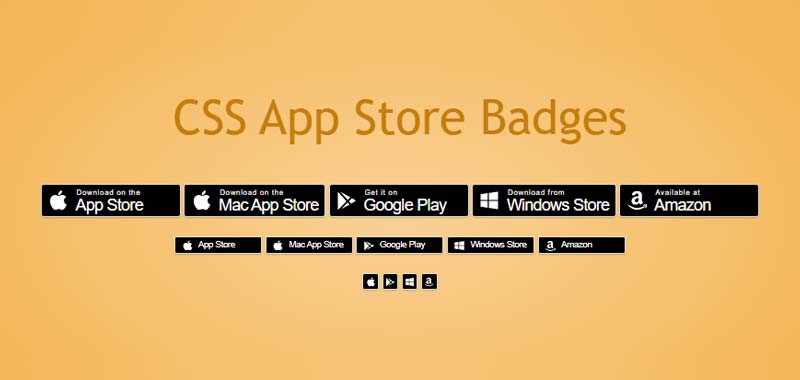 CSS App Store Badges