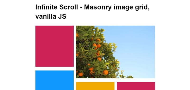 Infinite Scroll - Masonry image grid