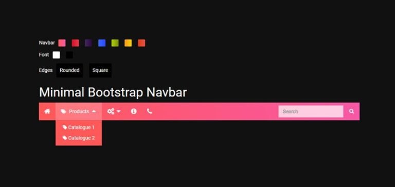 Bootstrap Navigation Bar [ 20 Best Navbar Examples ]