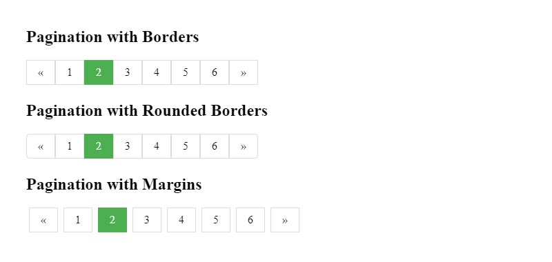 Pagination with Rounded Borders