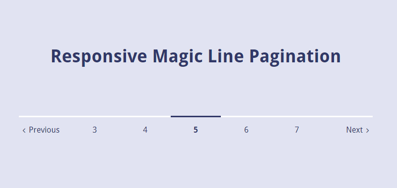 Responsive Magic Line Pagination