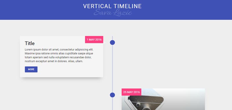 HTML Vertical Timeline