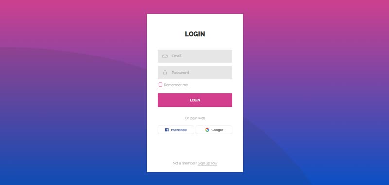 Bootstrap form Template