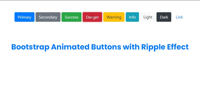 Bootstrap Animated Buttons with Ripple Effect