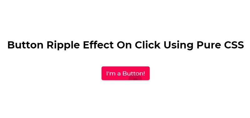 Button Ripple Effect On Click Using CSS