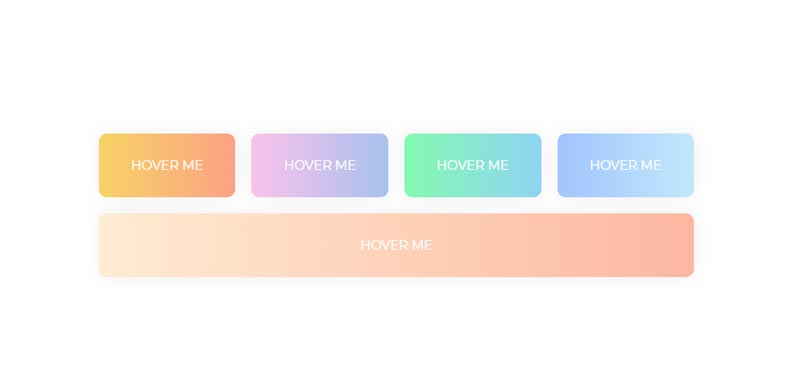 Gradient Buttons with Hover Effect