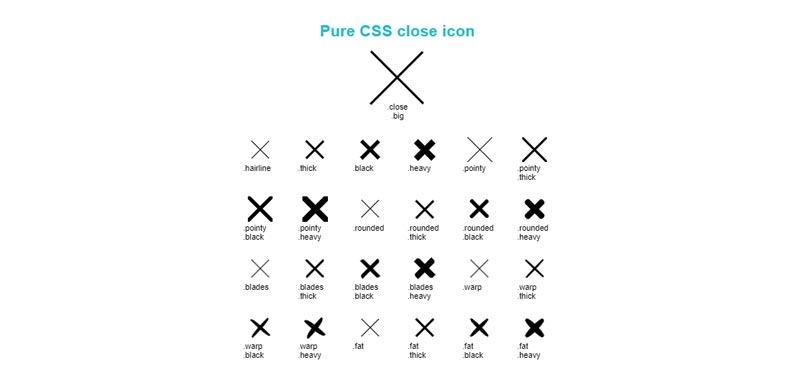 Pure CSS close icon