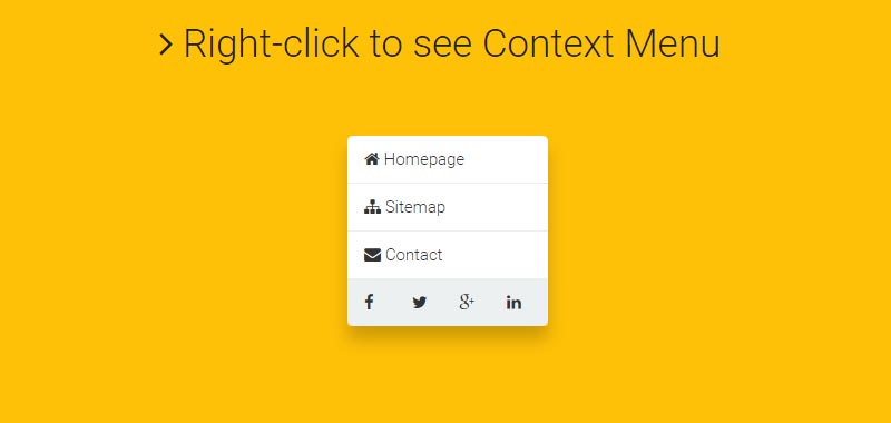 Material Design Right Click Context menu