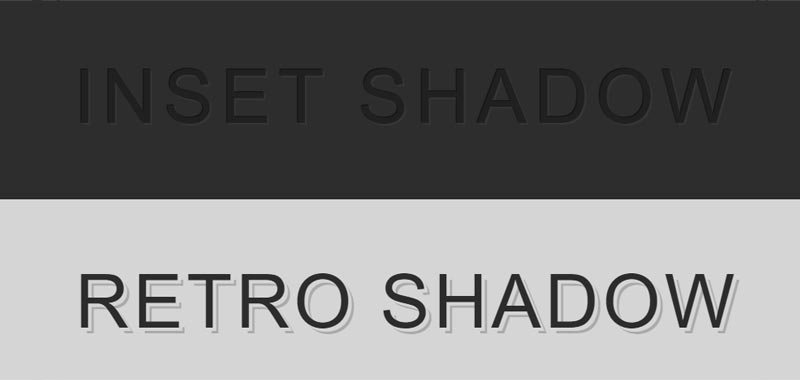 CSS3 inset text shadow effects