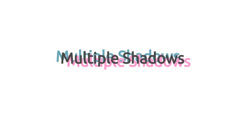 Multiple Colored Text Shadows