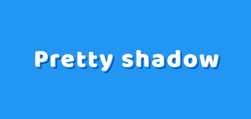 Pure CSS Pretty text shadow