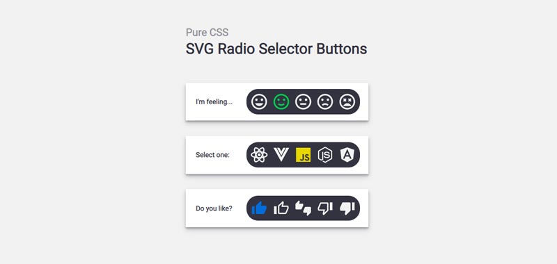 Pure CSS – SVG Radio Selector Buttons