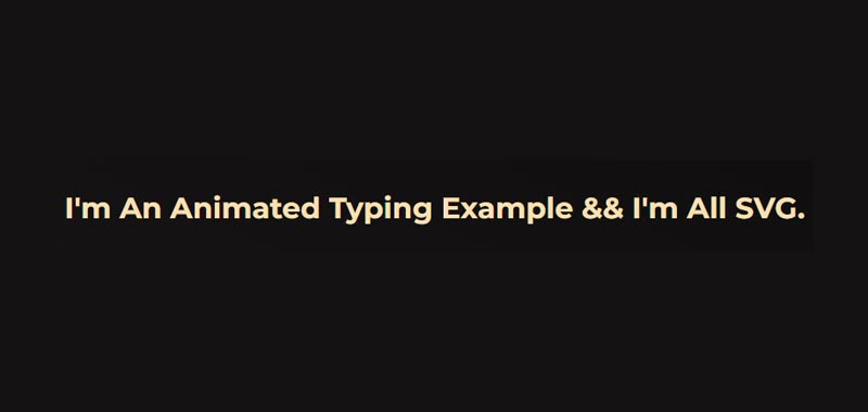 SVG Text: Animated Typing