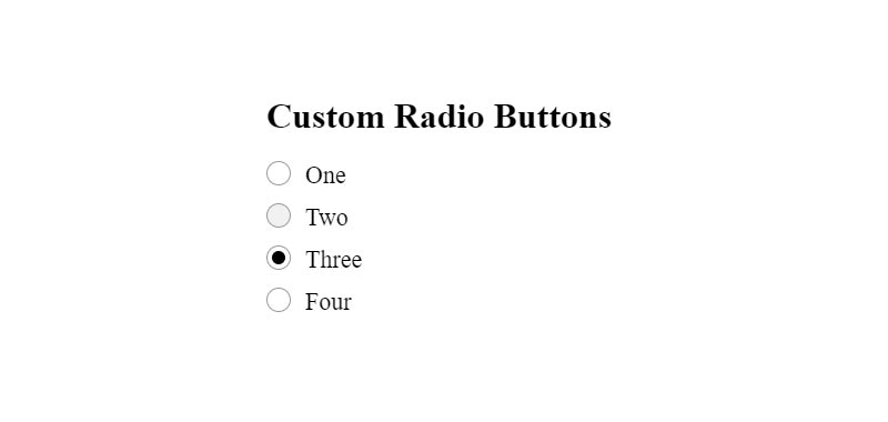 Simple Input Radio Button