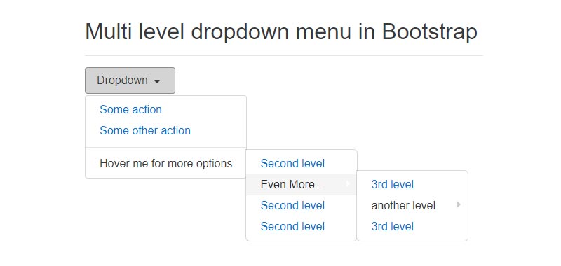 Multi level dropdown menu in Bootstrap