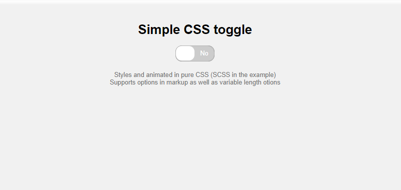 Simple CSS toggle switch