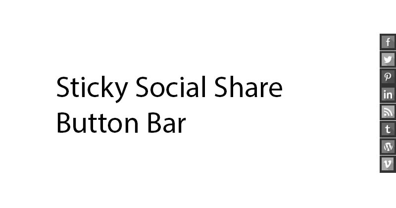 Sticky Social Share Button Bar