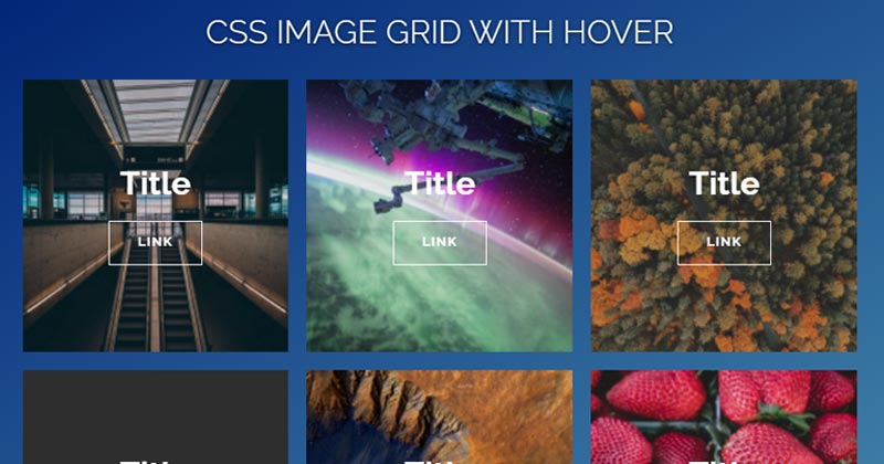 CSS Image Grid with Hover