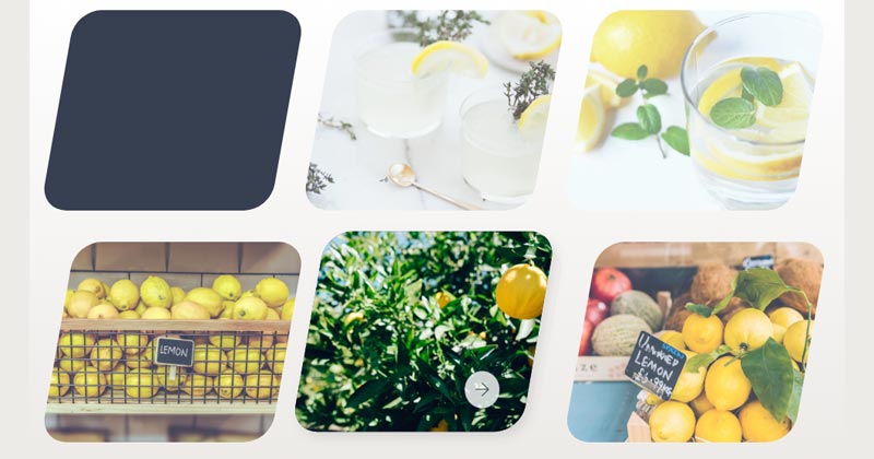Skew Image Grid with hover effect