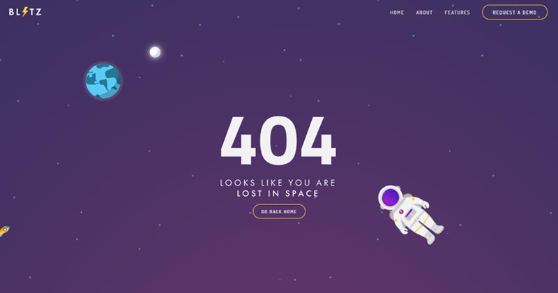 404 Page - Lost In Space