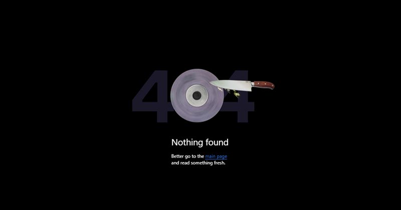 Cool 404 error page