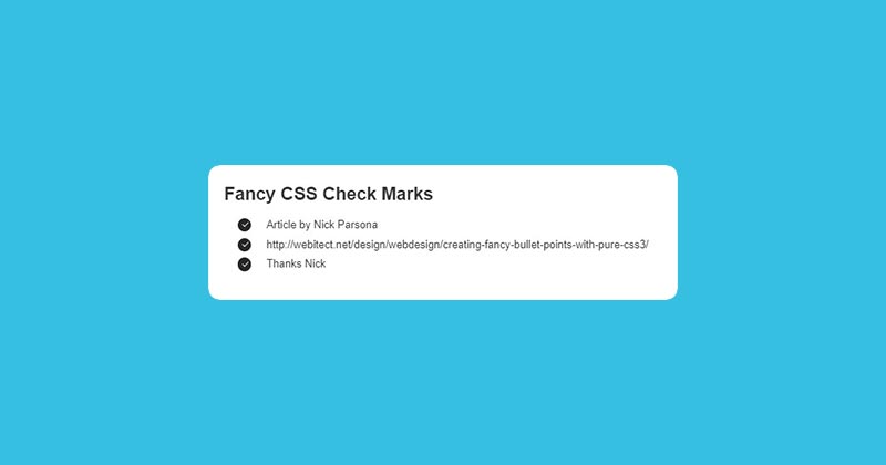 Fancy CSS Checkmark