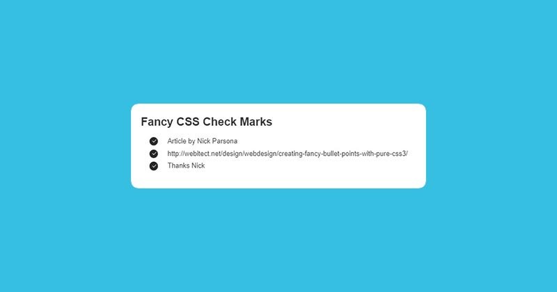 Fancy CSS Checkmark