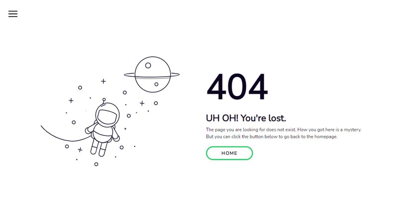 Fully responsive 404 page
