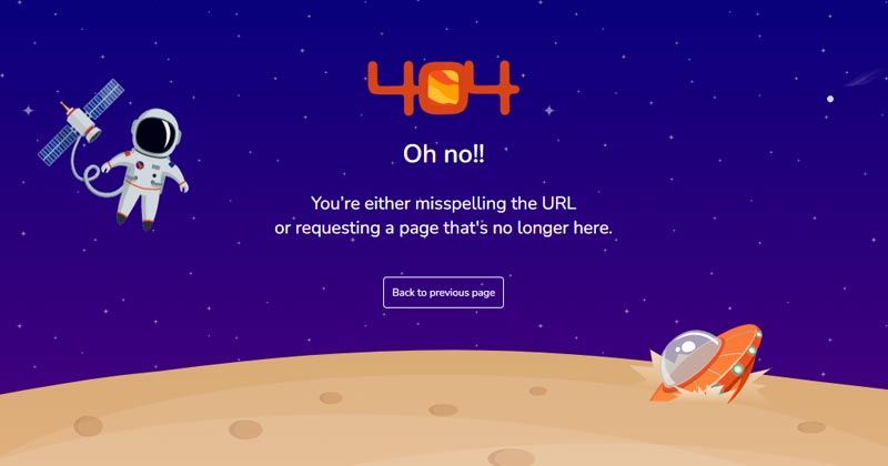 Mars 404 Error Page