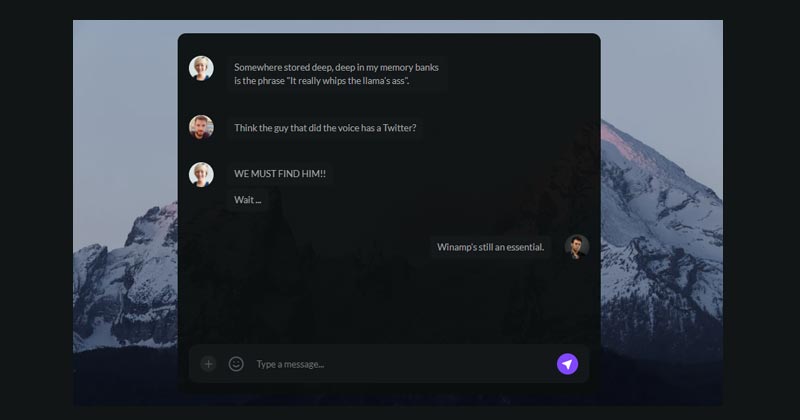Responsive Chatbox UI Design
