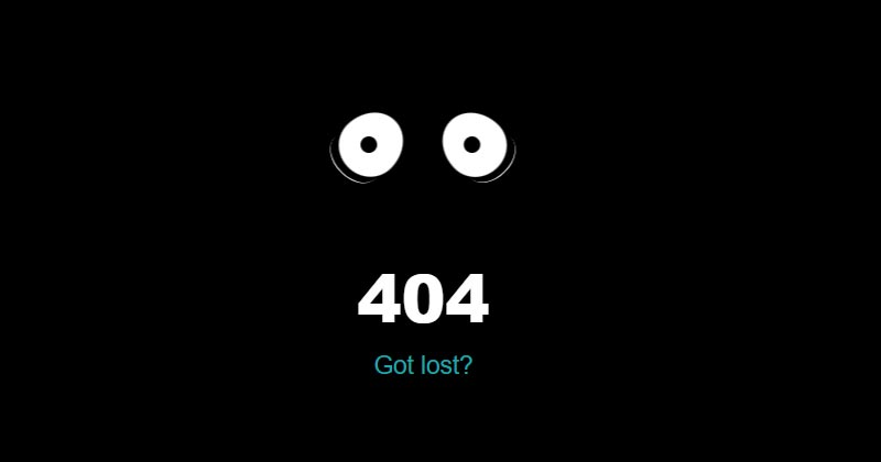 Simple 404 Error page