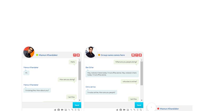 Stylish chat window design