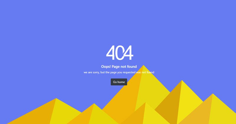 bootstrap 404 error page template