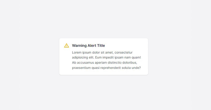 Tailwind CSS Warning Alert