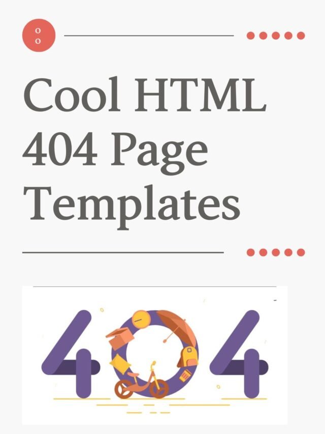 Cool HTML 404 Page Templates