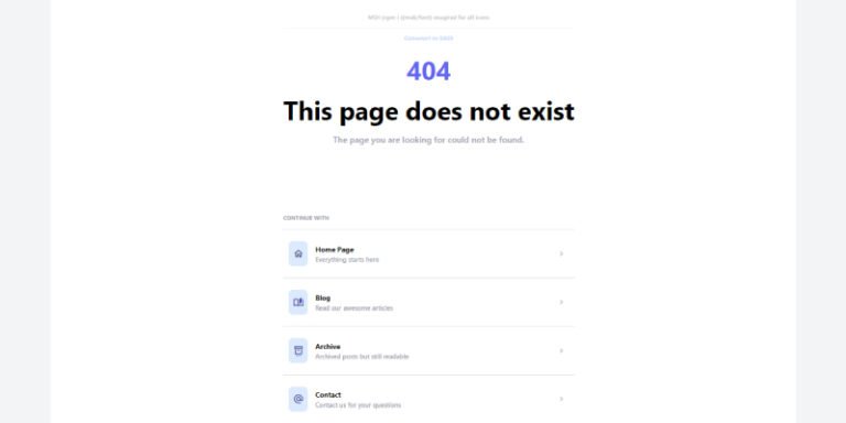 8+ Tailwind CSS 404 Error Page Teplates that You Should Know
