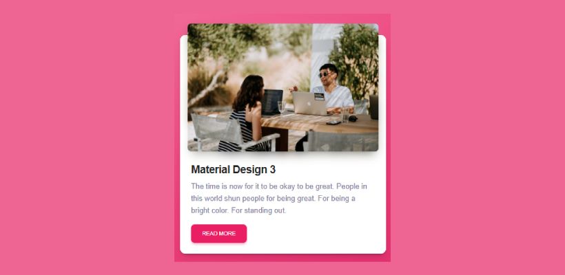 Material Design Blog Card