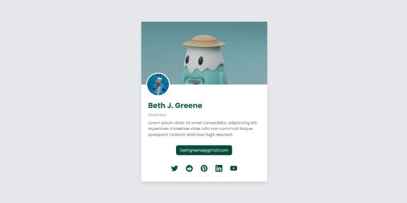 Profile Card with Header Image
