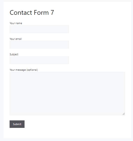 contact form